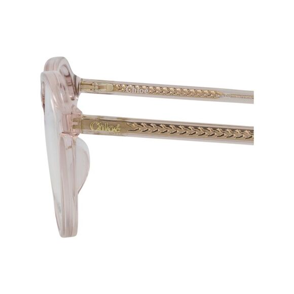 Chloé Round-Frame Bio Acetate Optical Frames Pink Womens - Picture 4 of 6